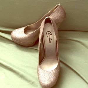 Rose Gold Bling High Heels